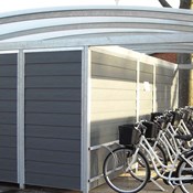 Gerätehaus mit Fahrradüberdachung vom Typ ELIPSE