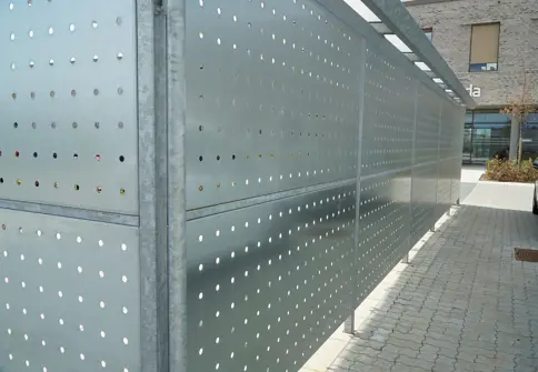 Cykelparkering Med Galvaniseret Hulplade