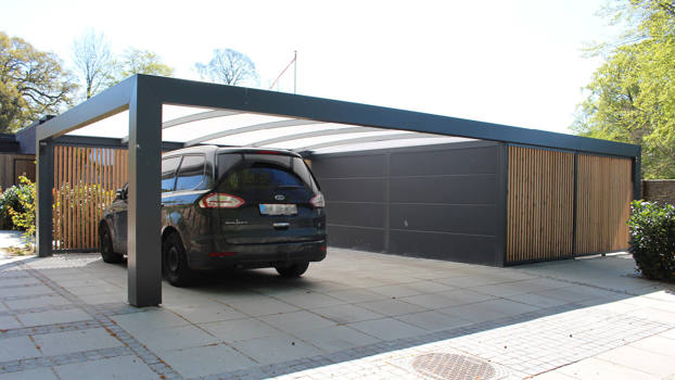 Carport für 2 Autos vom Typ KUBIC