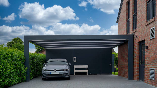 KUBIC Carport mit Schuppen