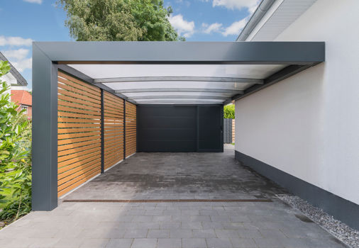 KUBIC Wall – Carport mit Lamellenverkleidung