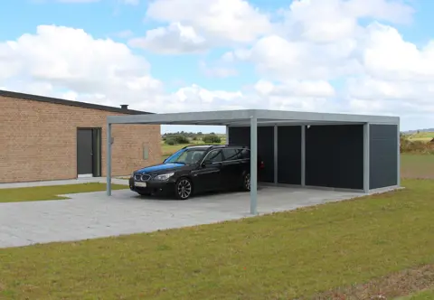 UNA Carport Mit Schuppen