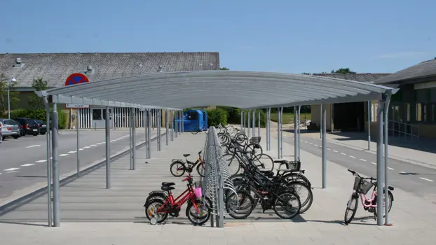 Große Fahrradüberdachung vom Typ ELIPSE