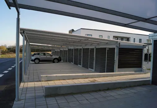 Carportanlage PLAN mit abschließender Mülleinhausung